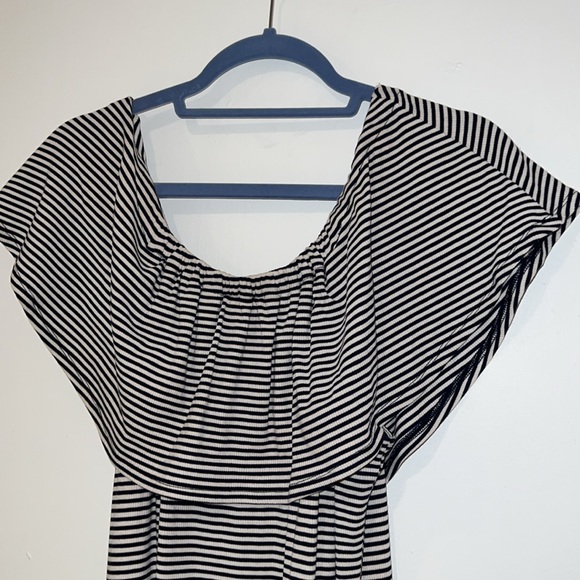 MICHAEL Michael Kors stripe strapless off the shoulder dress - Picture 2 of 4